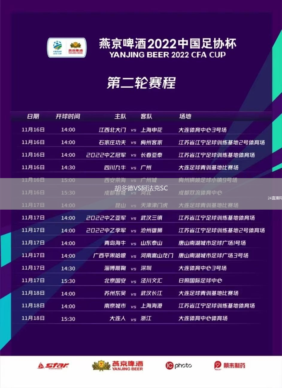 胡多德VS阿法克SC